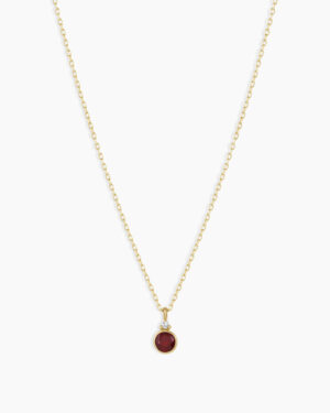 14k Gold Birthstone Necklace