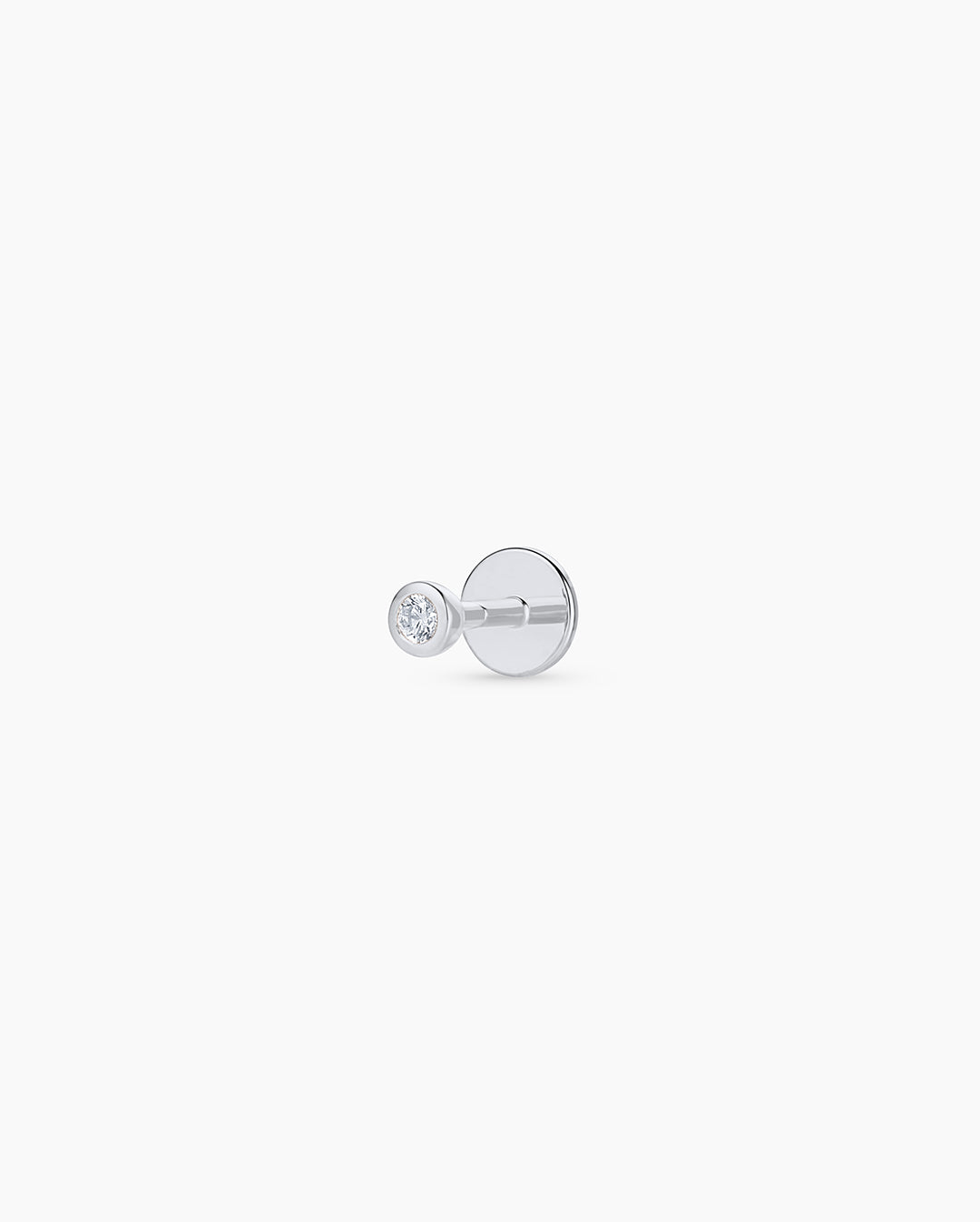 14k Solid White Gold