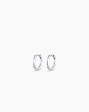 14k White Gold Classic Huggies