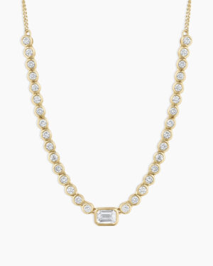 Lab Grown Diamond Emerald Row Necklace