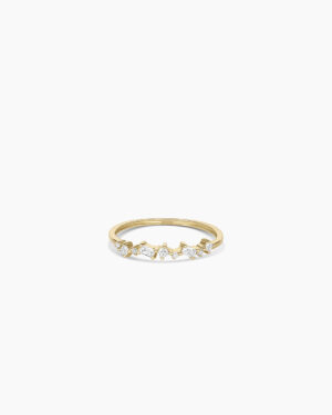 Diamond and White Sapphire Amara Cluster Ring