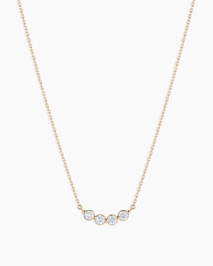 Lab Grown Diamond Halo Cluster Necklace