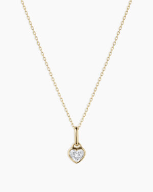 Lab Grown Diamond Heart Charm Necklace