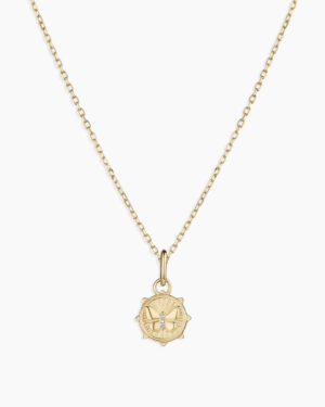 Diamond Butterfly Charm Necklace