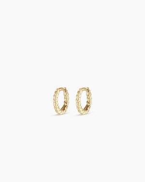 14k Gold Crew Huggies 8mm