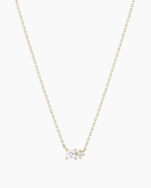 Diamond and White Sapphire Necklace