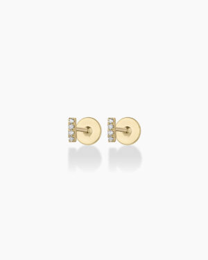 Diamond Pav?? Bar Flat Back Studs